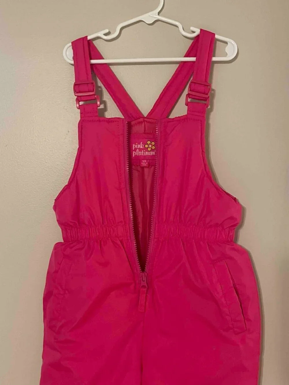 Pink Platinum Girls Snow Bib Pants - Size 5/6 - Like New